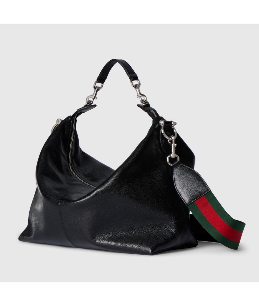 GUCCI Черная кожаная сумка с короткими ручками, фото 2