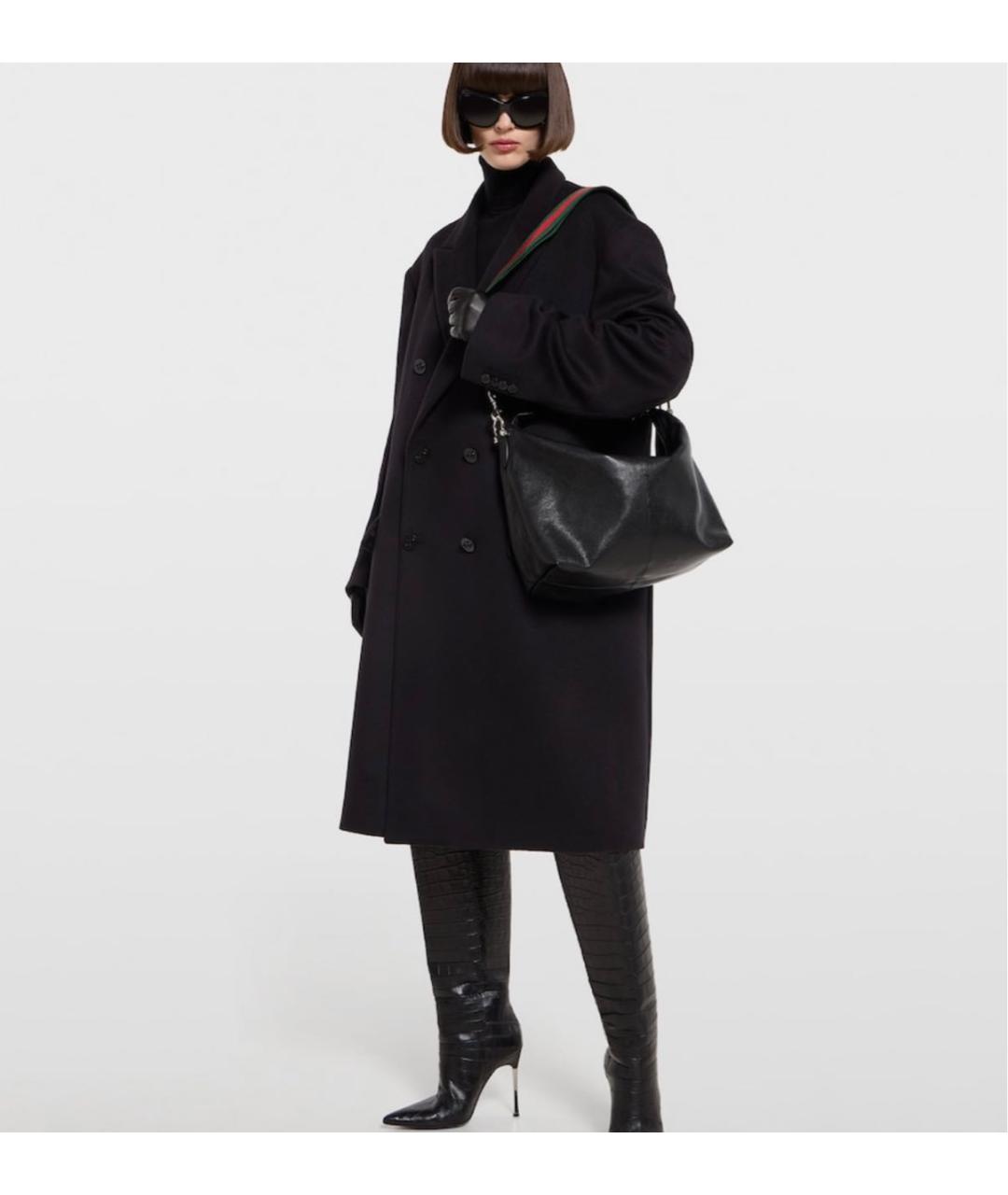 GUCCI Черная кожаная сумка с короткими ручками, фото 3