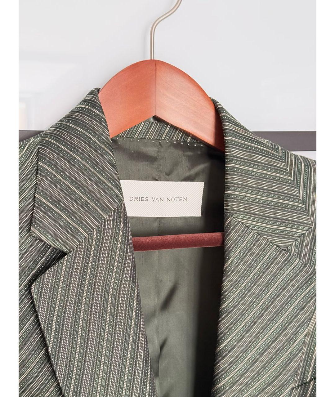 DRIES VAN NOTEN Зеленый вискозный жакет/пиджак, фото 4