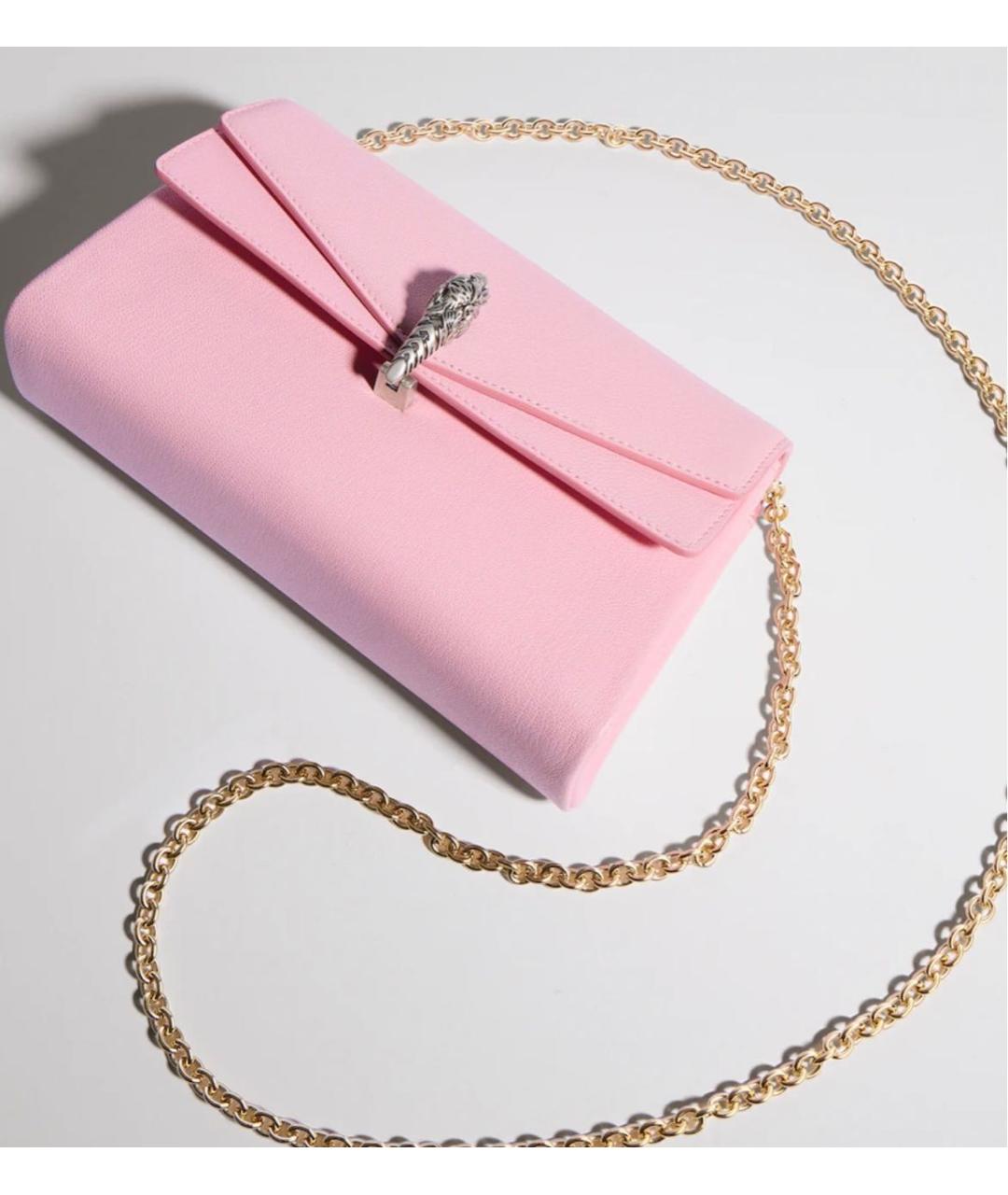 GUCCI Розовая кожаная сумка через плечо, фото 4