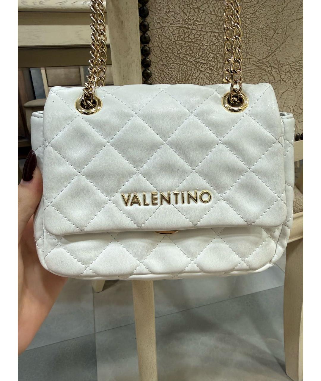 VALENTINO Белая сумка через плечо из искусственной кожи, фото 5