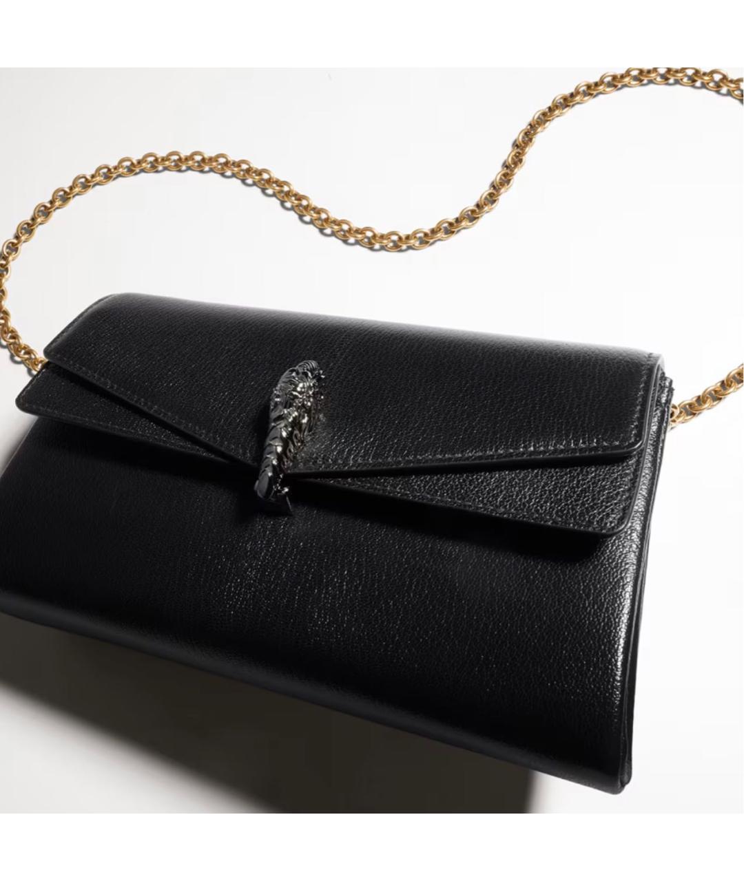 GUCCI Черная кожаная сумка через плечо, фото 2