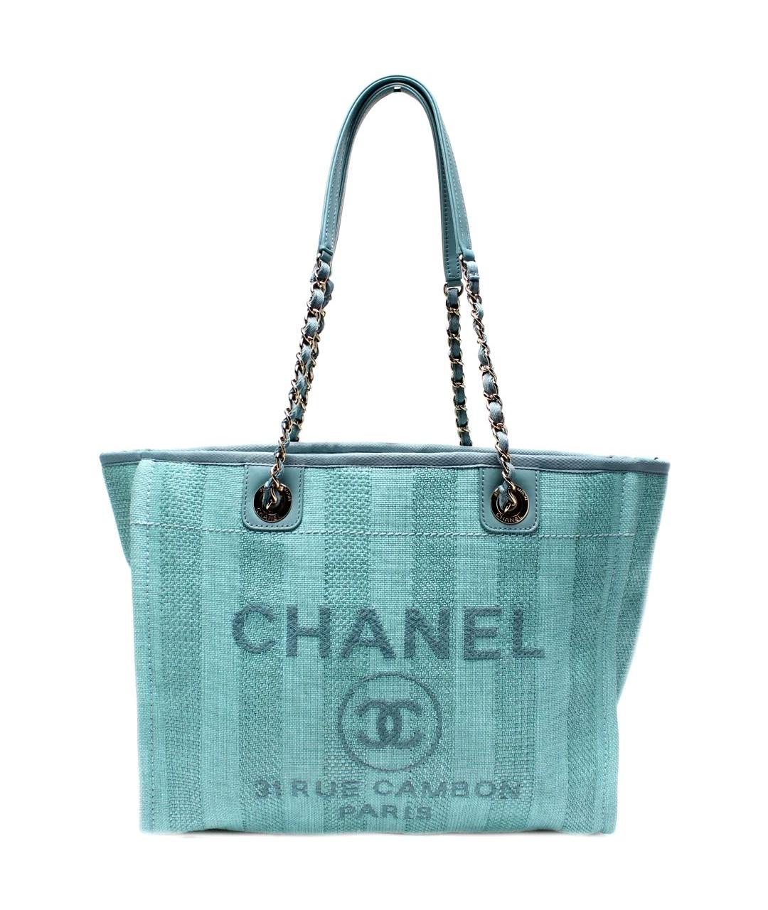 CHANEL Бирюзовая плетеная сумка через плечо, фото 9