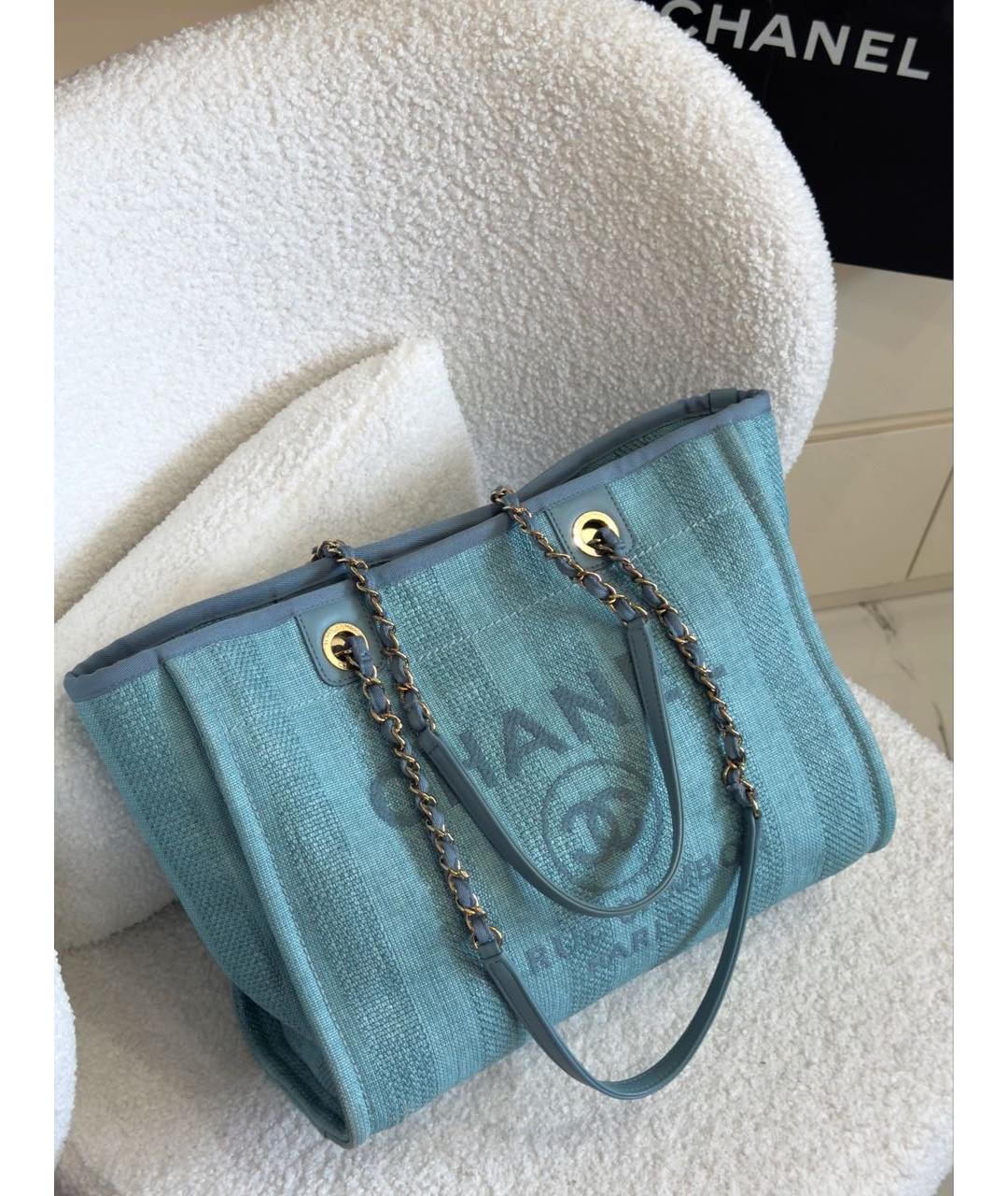 CHANEL Бирюзовая плетеная сумка через плечо, фото 3