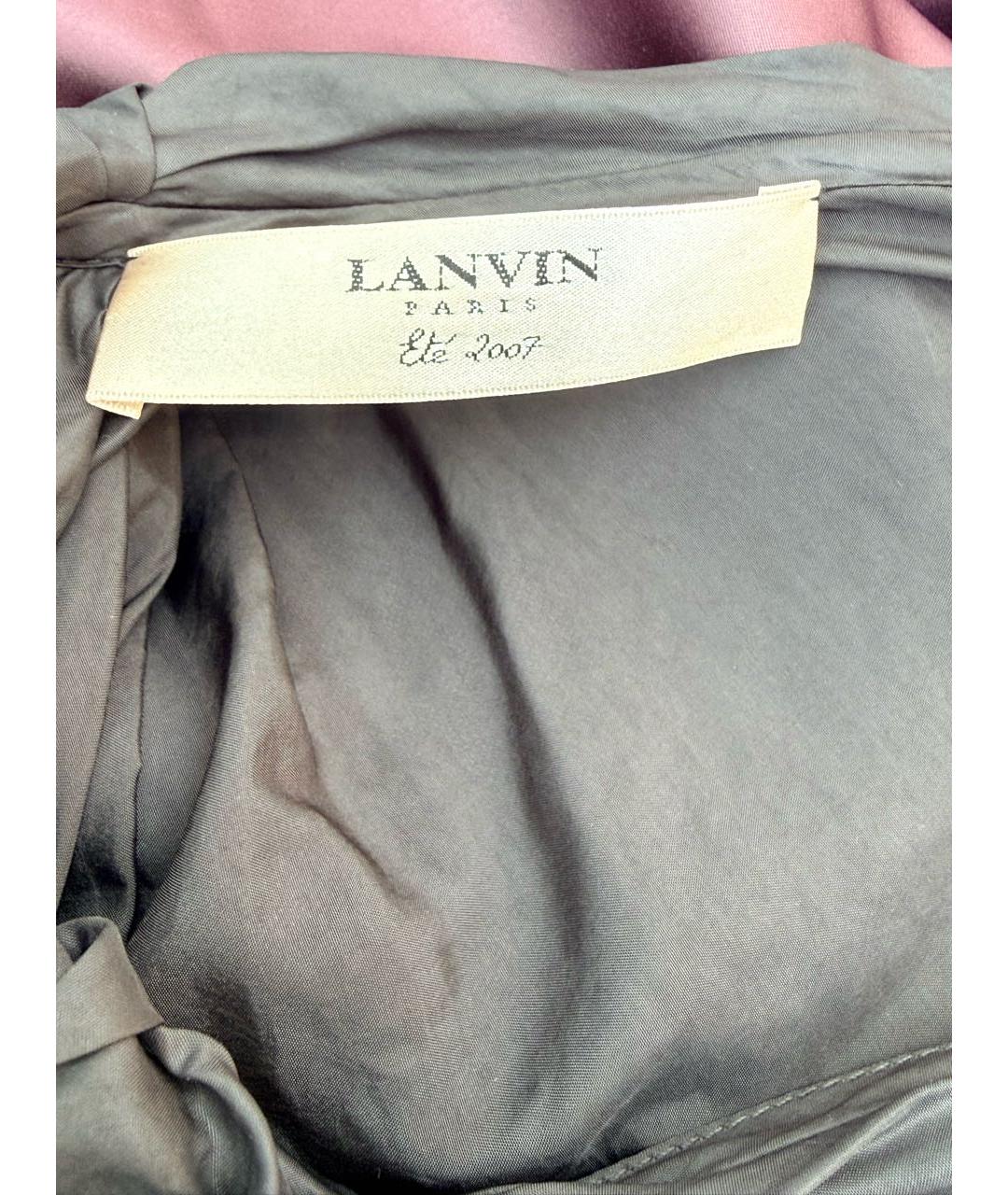 LANVIN Коричневый полиэстеровый костюм с брюками, фото 3
