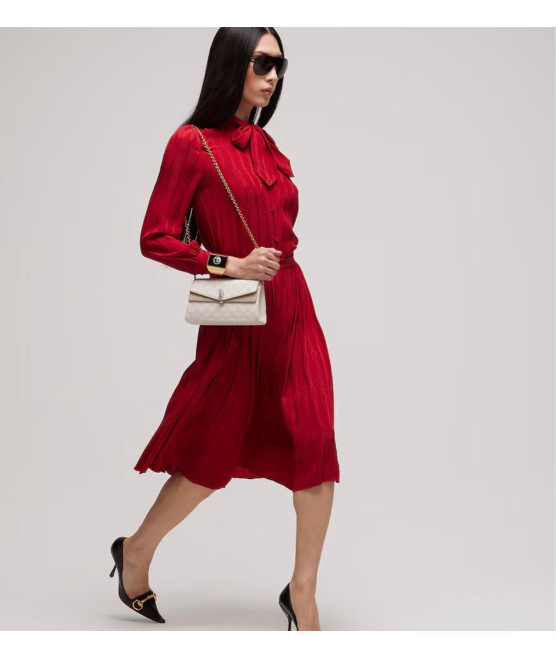 GUCCI Белая сумка через плечо из канвы, фото 4