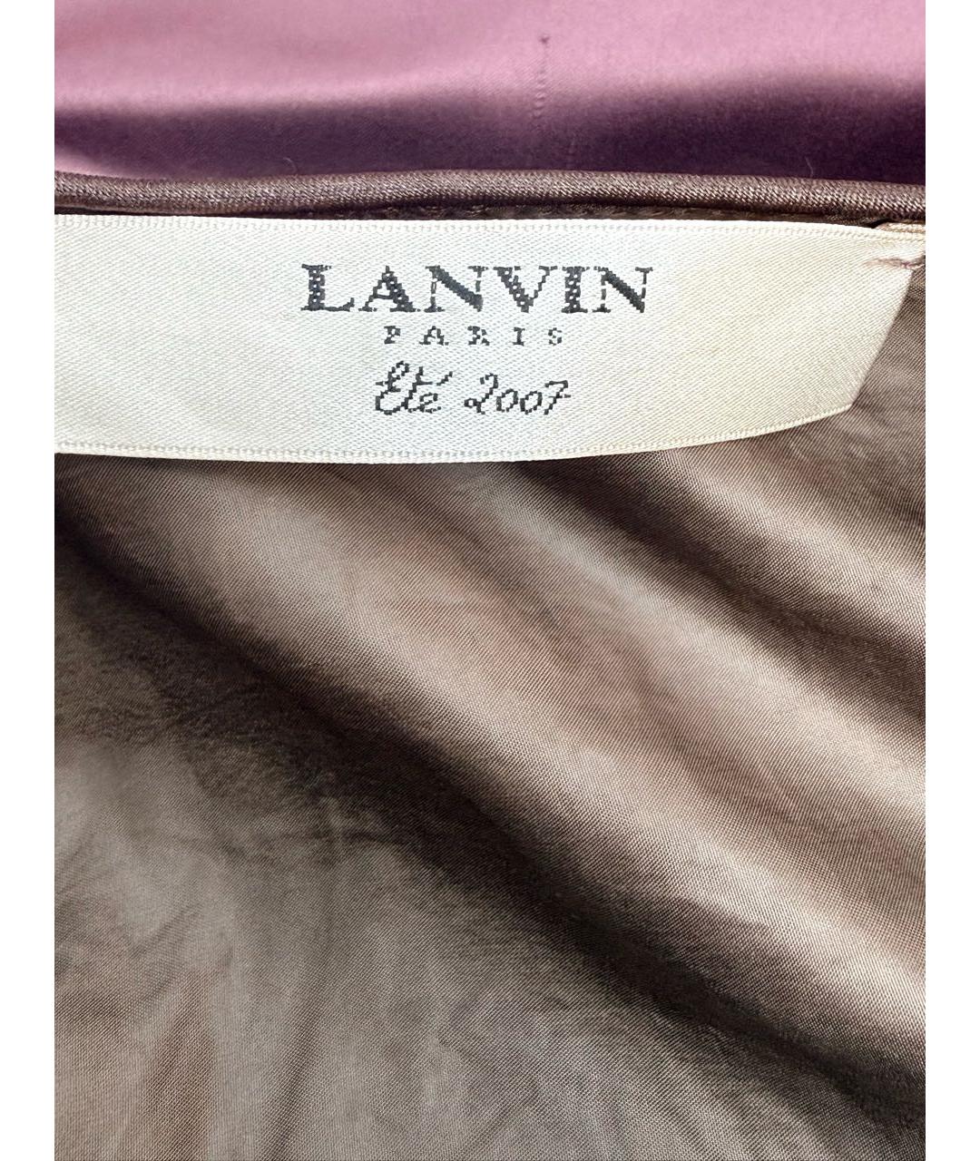 LANVIN Коричневая полиэстеровая блузы, фото 3