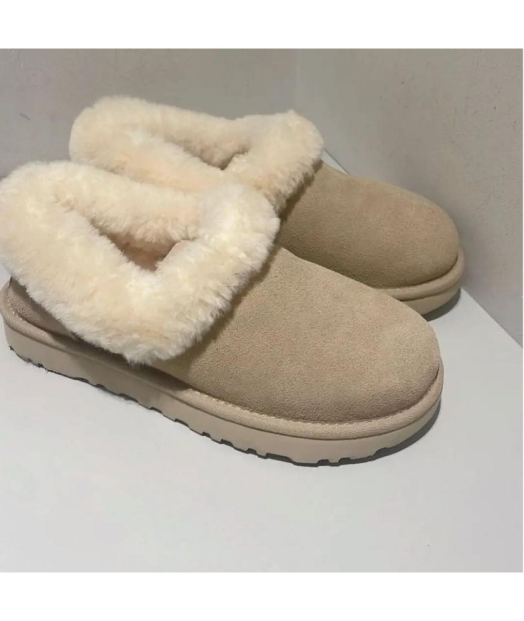 UGG Бежевые замшевые ботинки, фото 5