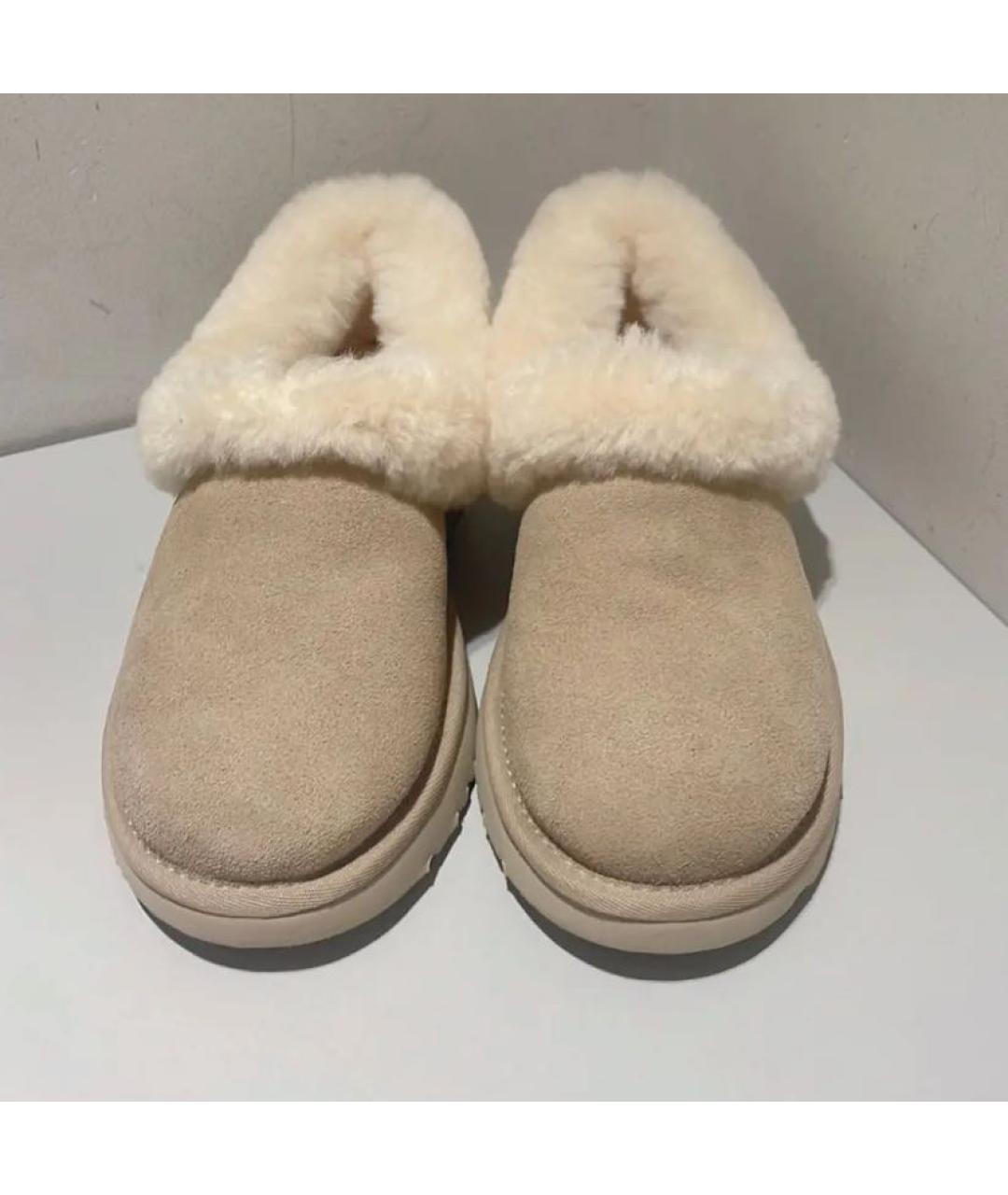 UGG Бежевые замшевые ботинки, фото 6