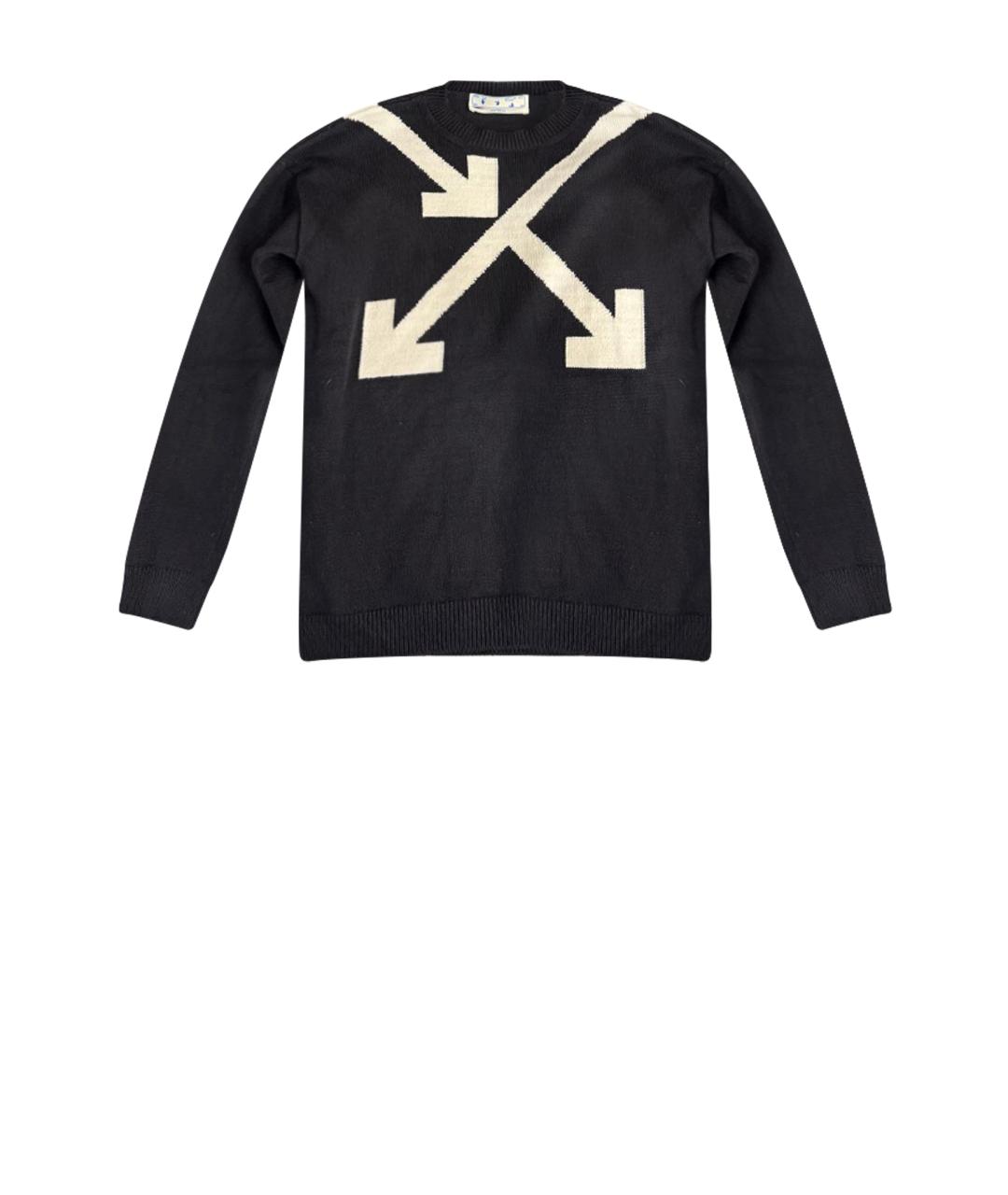 OFF-WHITE Черный хлопковый джемпер / свитер, фото 1