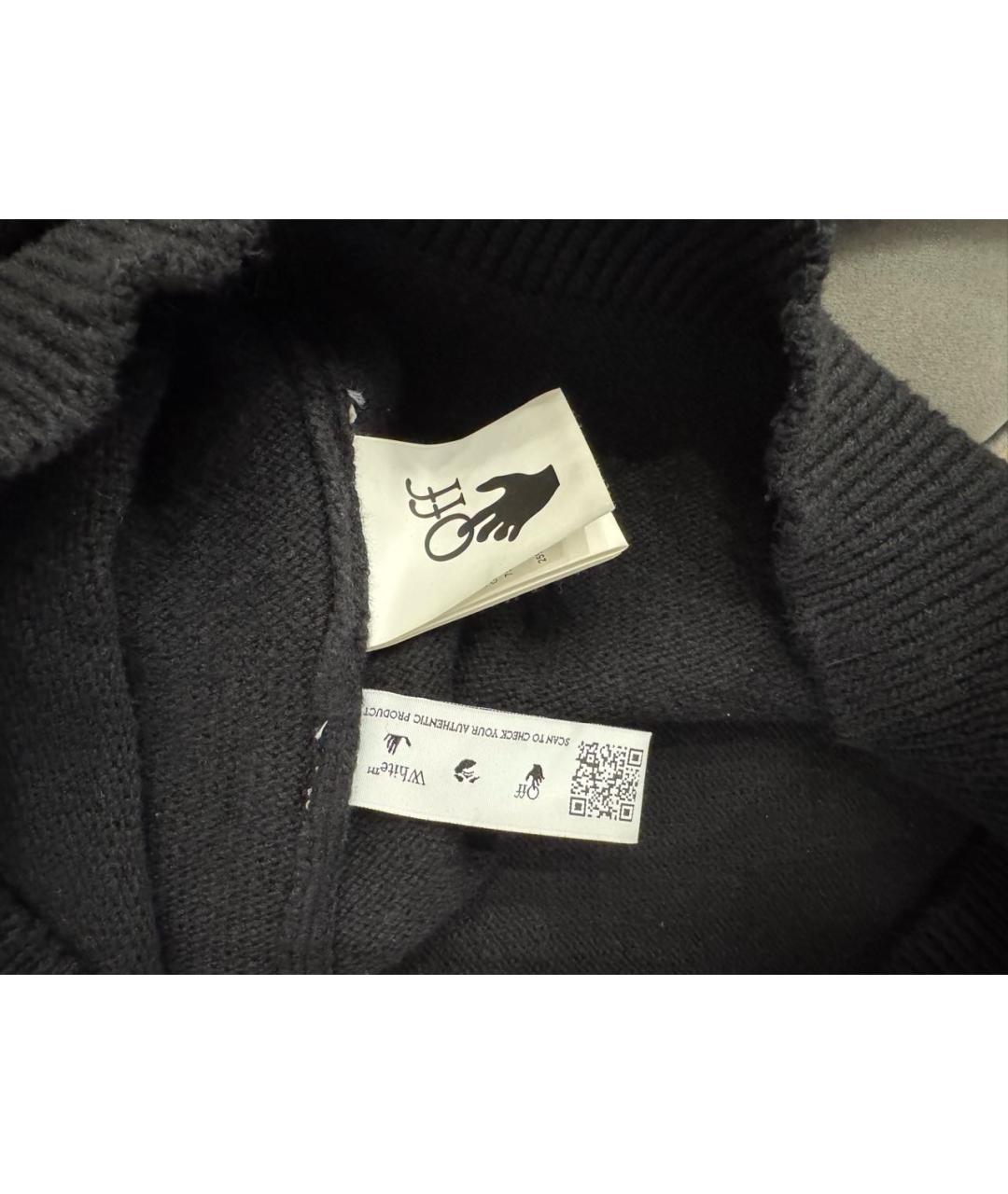 OFF-WHITE Черный хлопковый джемпер / свитер, фото 5