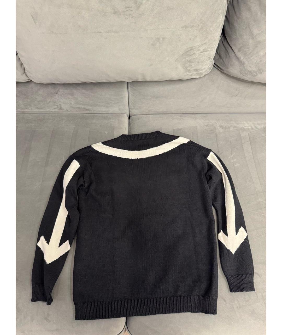 OFF-WHITE Черный хлопковый джемпер / свитер, фото 2
