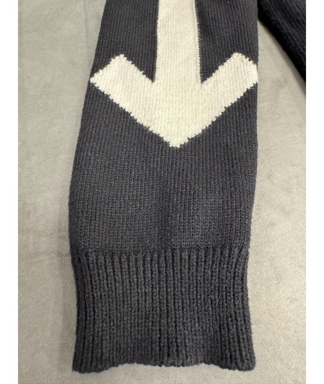 OFF-WHITE Черный хлопковый джемпер / свитер, фото 4