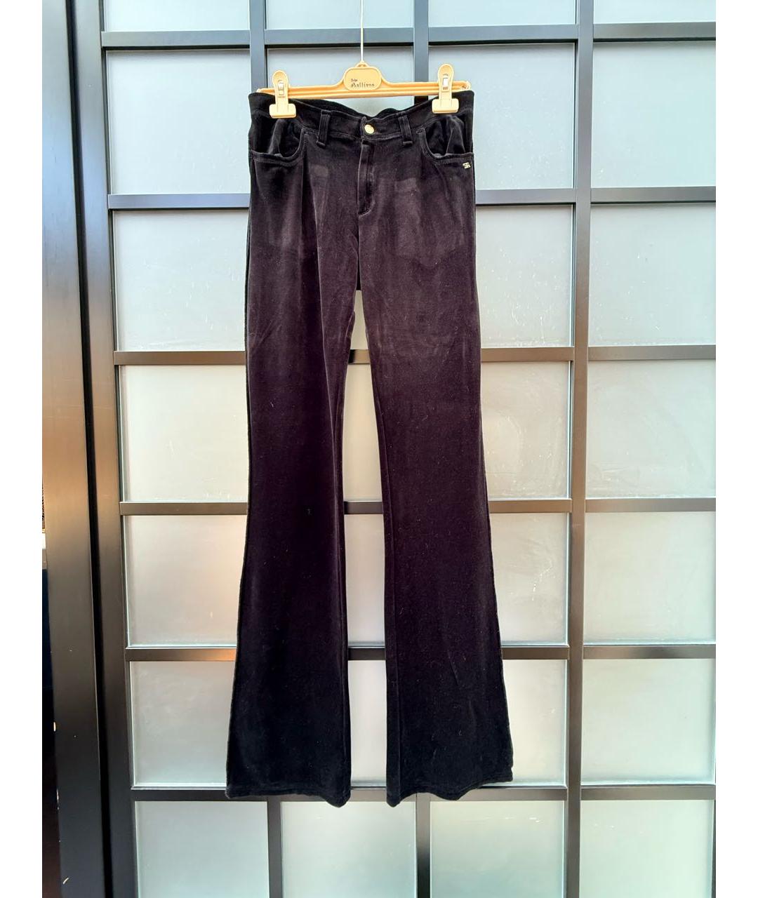 SONIA RYKIEL Черные велюровые брюки узкие, фото 5