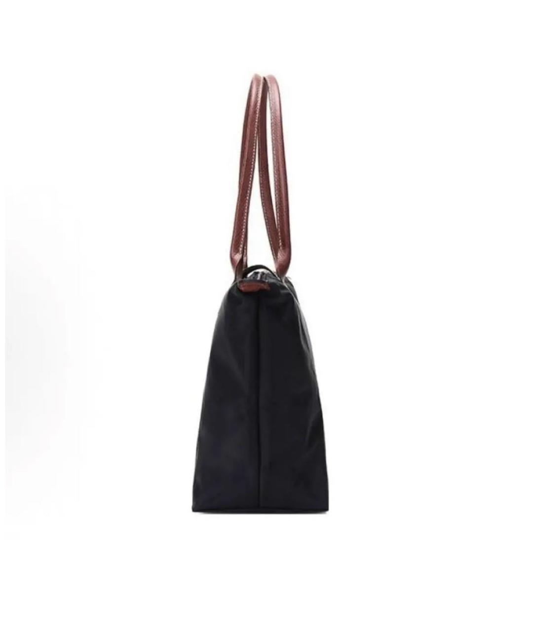 LONGCHAMP Черная тканевая сумка тоут, фото 3