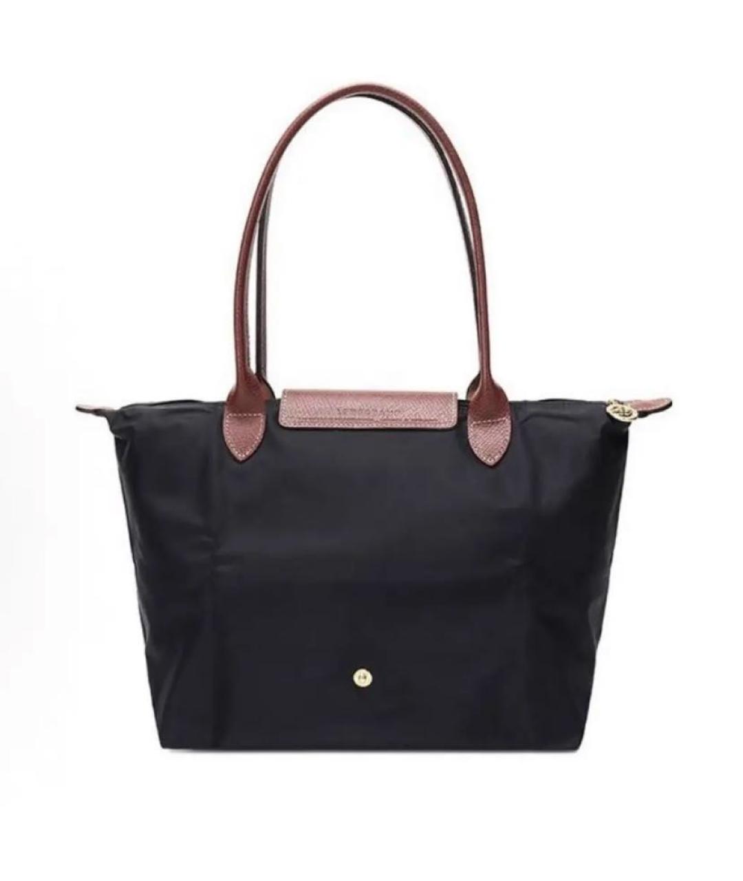 LONGCHAMP Черная тканевая сумка тоут, фото 2