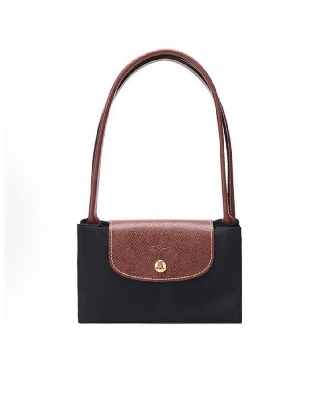 LONGCHAMP Черная тканевая сумка тоут, фото 4