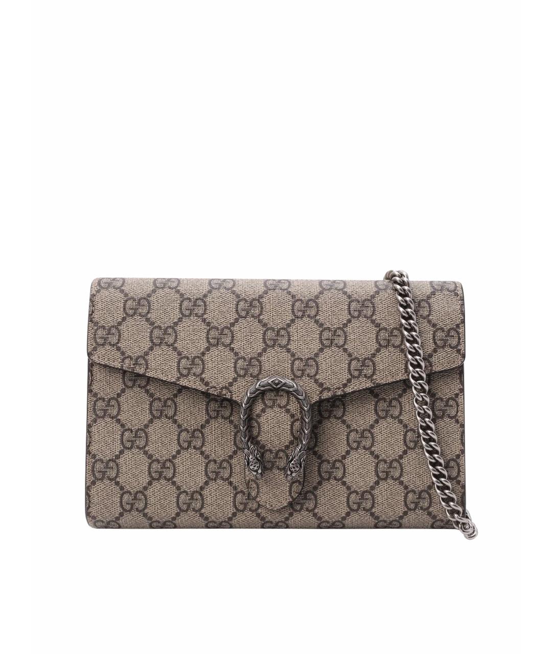 GUCCI Бежевая кожаная сумка через плечо, фото 1