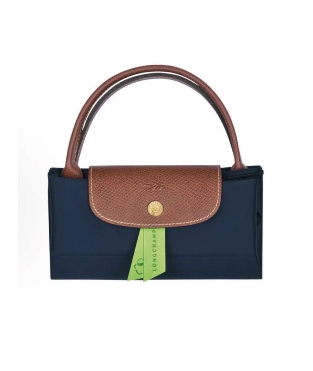 LONGCHAMP Темно-синяя тканевая сумка тоут, фото 4