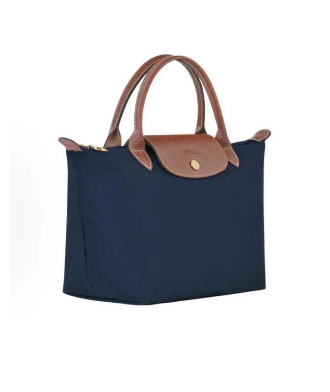LONGCHAMP Темно-синяя тканевая сумка тоут, фото 3