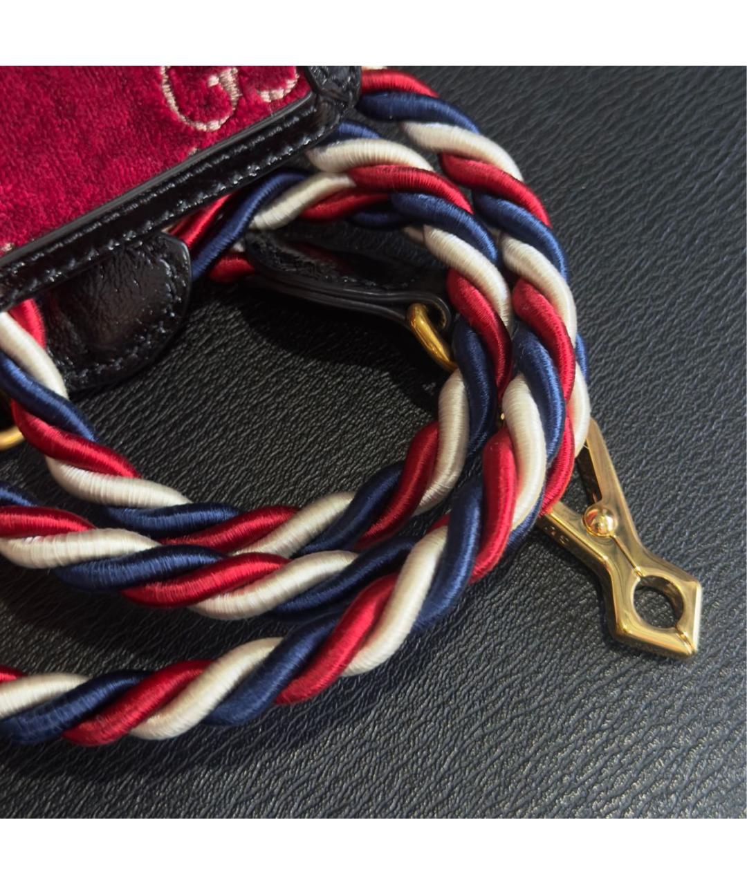 GUCCI Бордовая кожаная сумка через плечо, фото 5