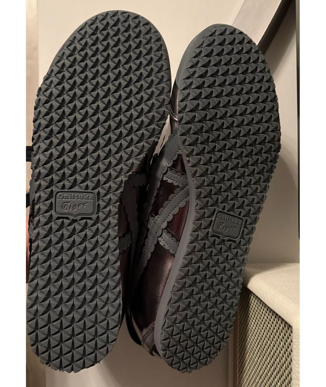 ONITSUKA TIGER Антрацитовые кожаные балетки, фото 7
