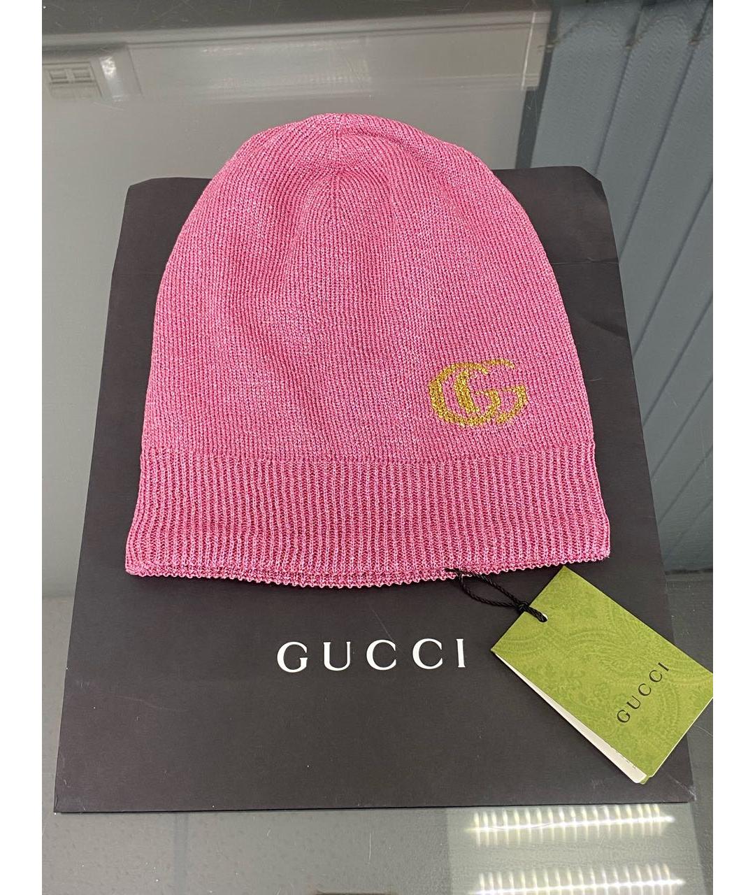 GUCCI Розовая шапка, фото 4