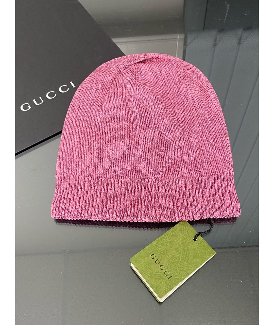 GUCCI Розовая шапка, фото 2