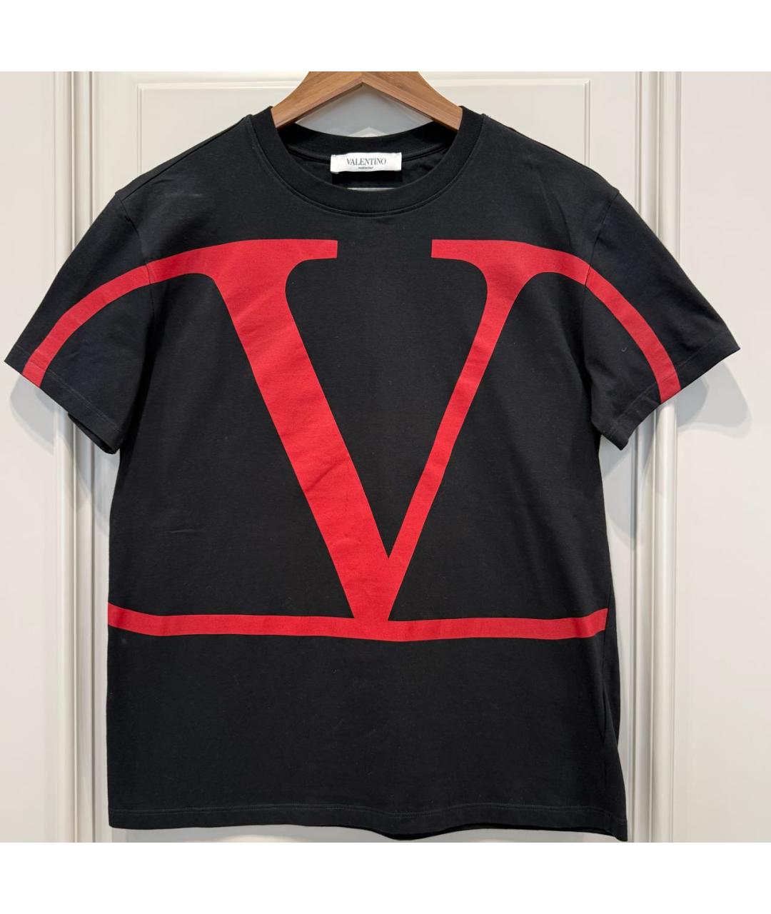 VALENTINO Черная хлопковая футболка, фото 5