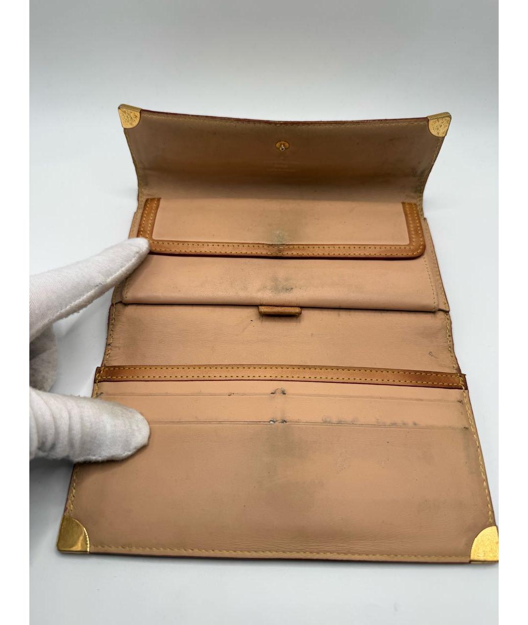 LOUIS VUITTON Белый кожаный кошелек, фото 4