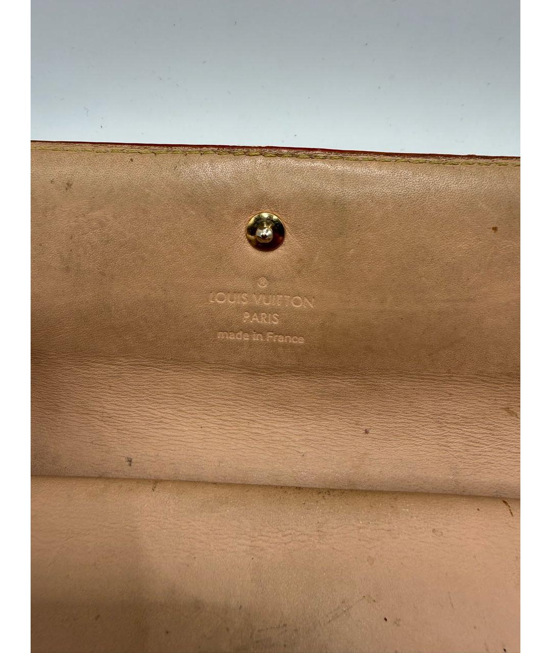 LOUIS VUITTON Белый кожаный кошелек, фото 5