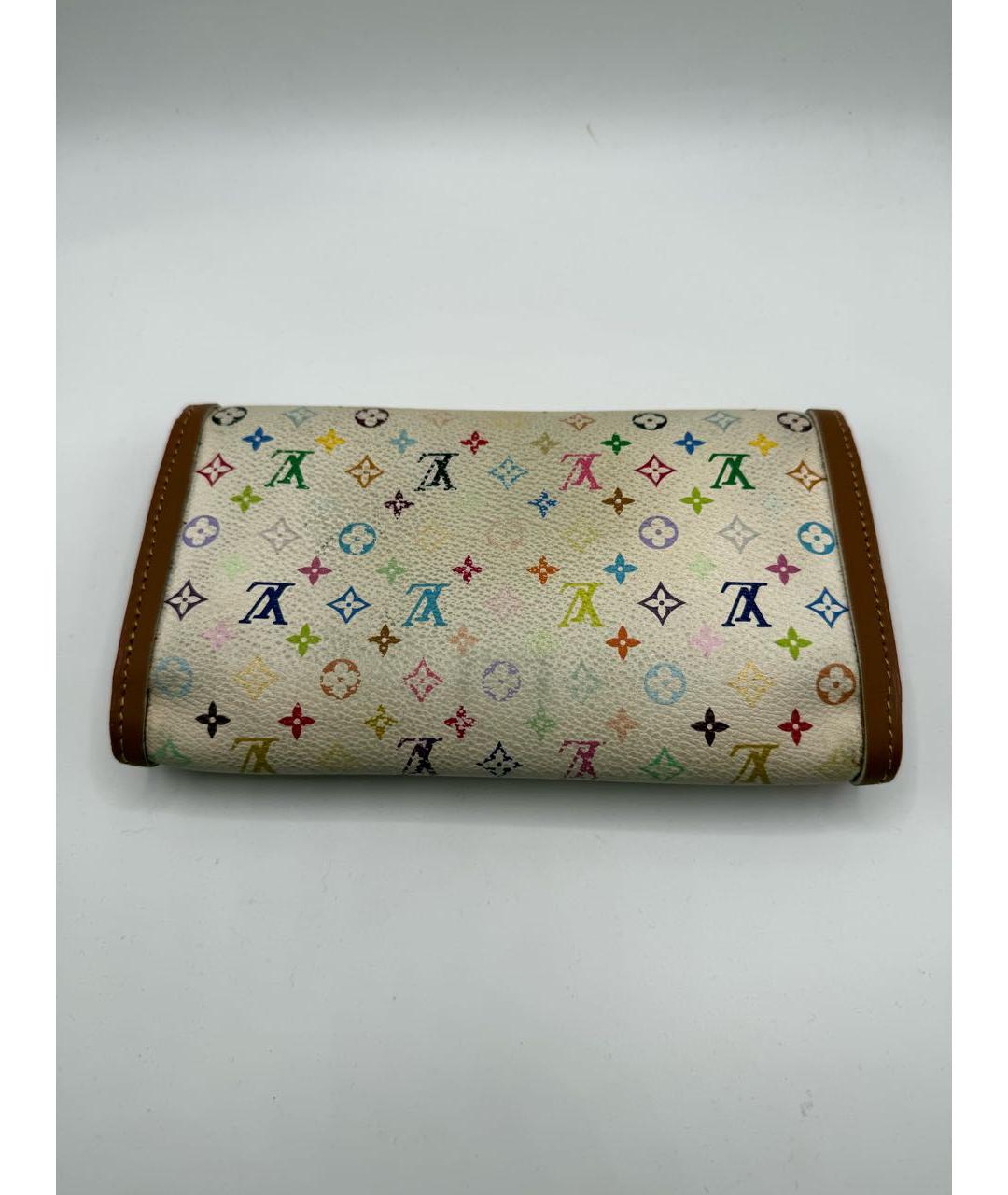 LOUIS VUITTON Белый кожаный кошелек, фото 3