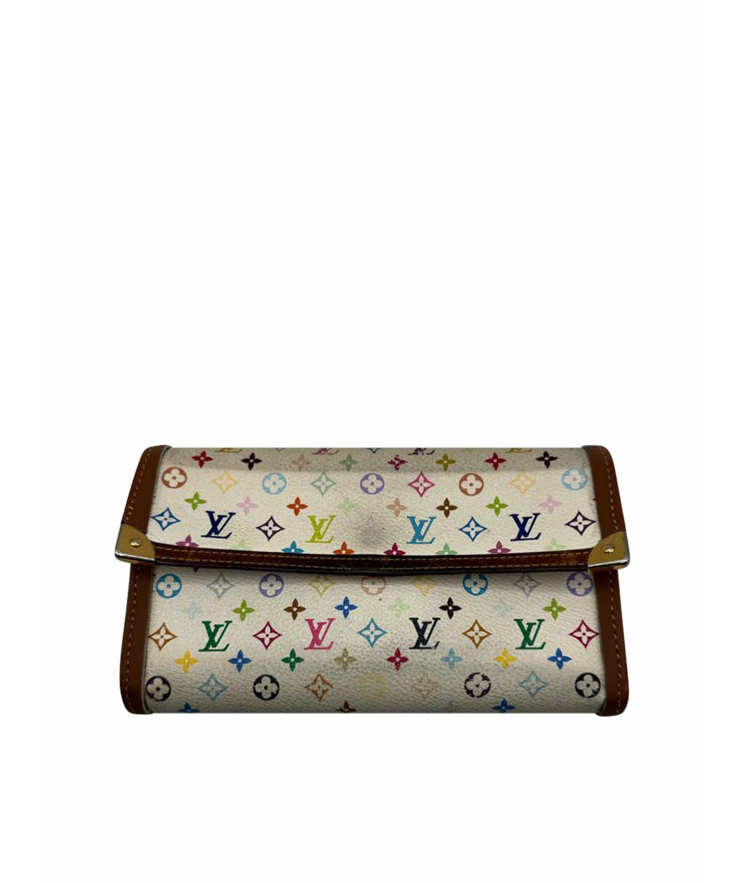 LOUIS VUITTON Белый кожаный кошелек, фото 1
