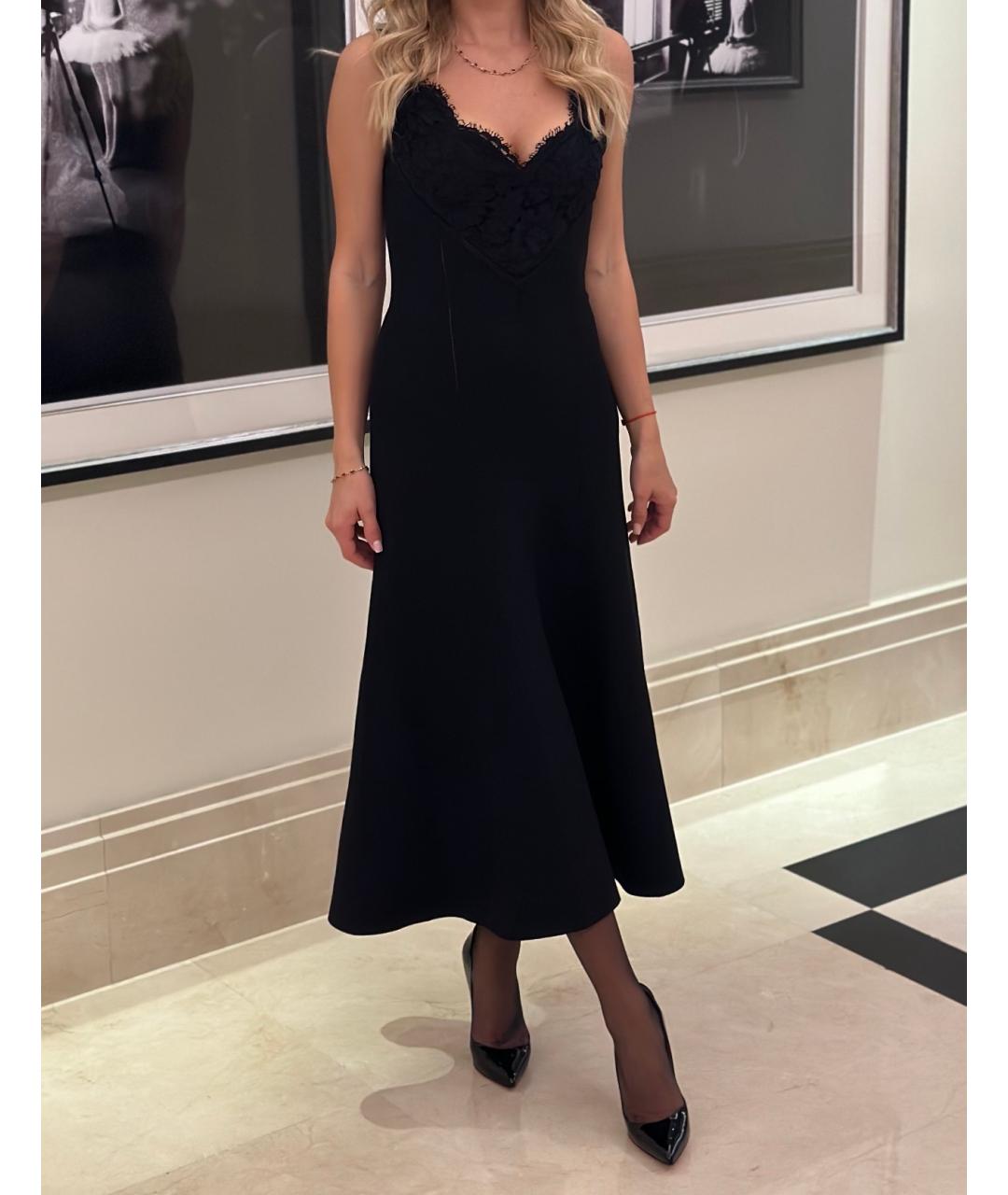 VALENTINO Черное вискозное вечернее платье, фото 6