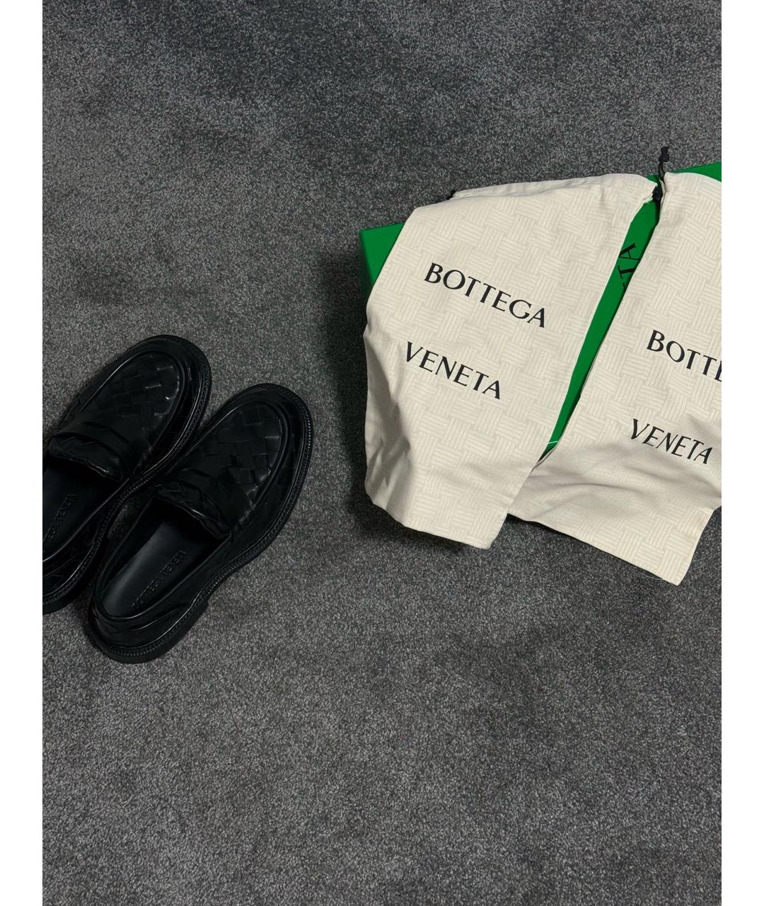 BOTTEGA VENETA Черные кожаные лоферы, фото 4