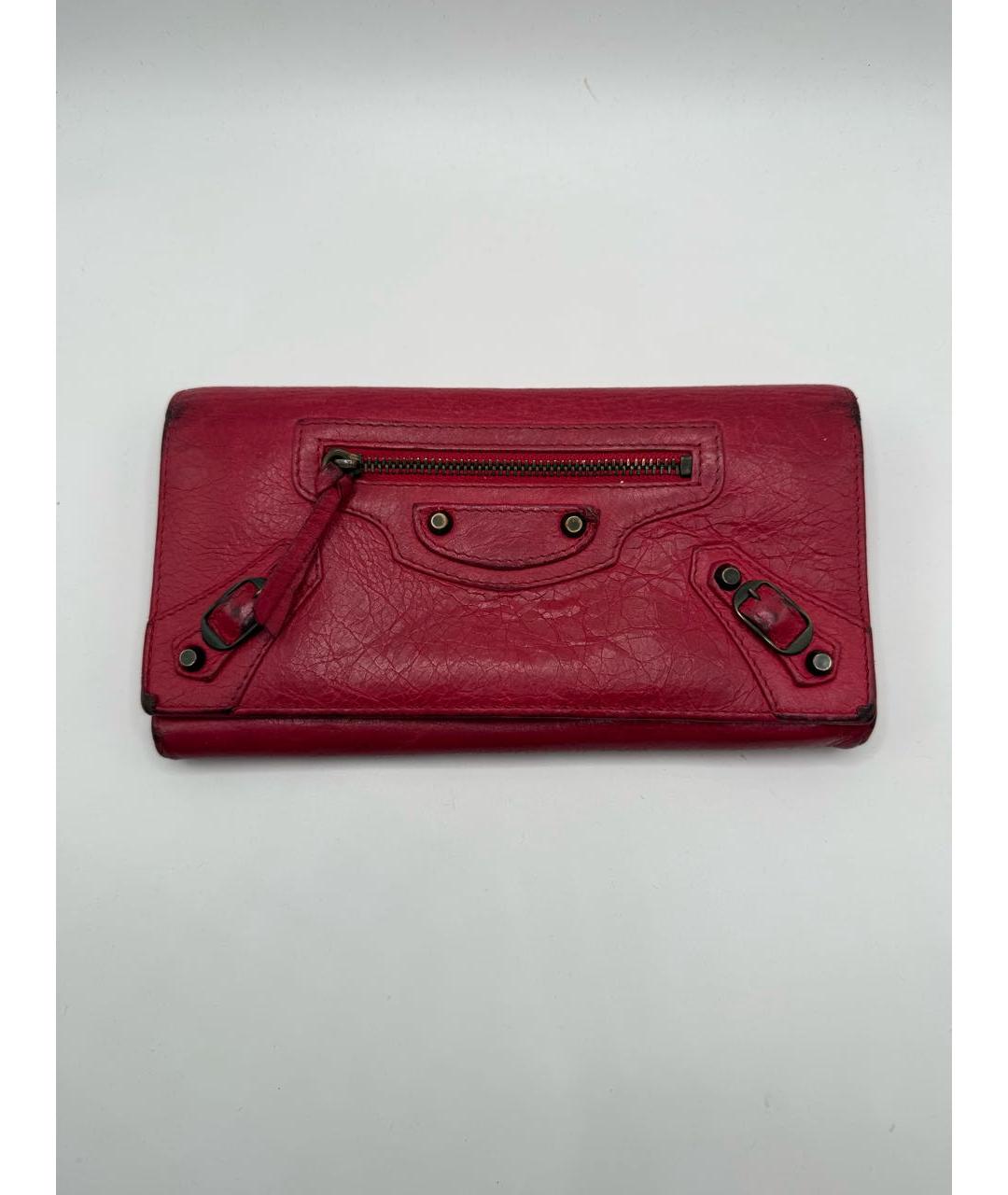 BALENCIAGA Красный кожаный кошелек, фото 9