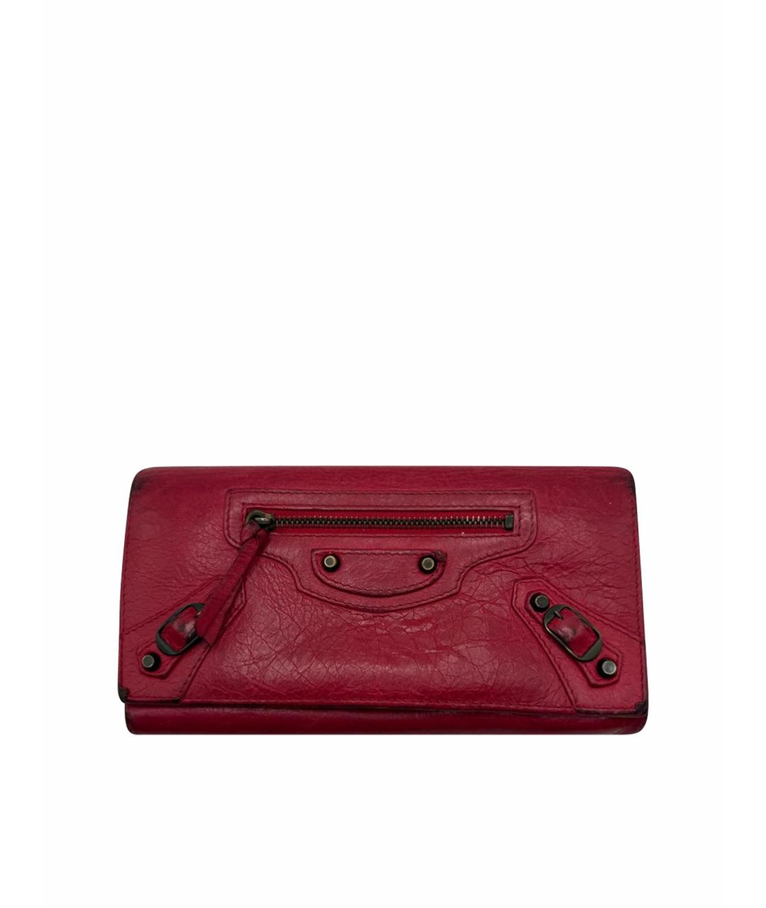 BALENCIAGA Красный кожаный кошелек, фото 1