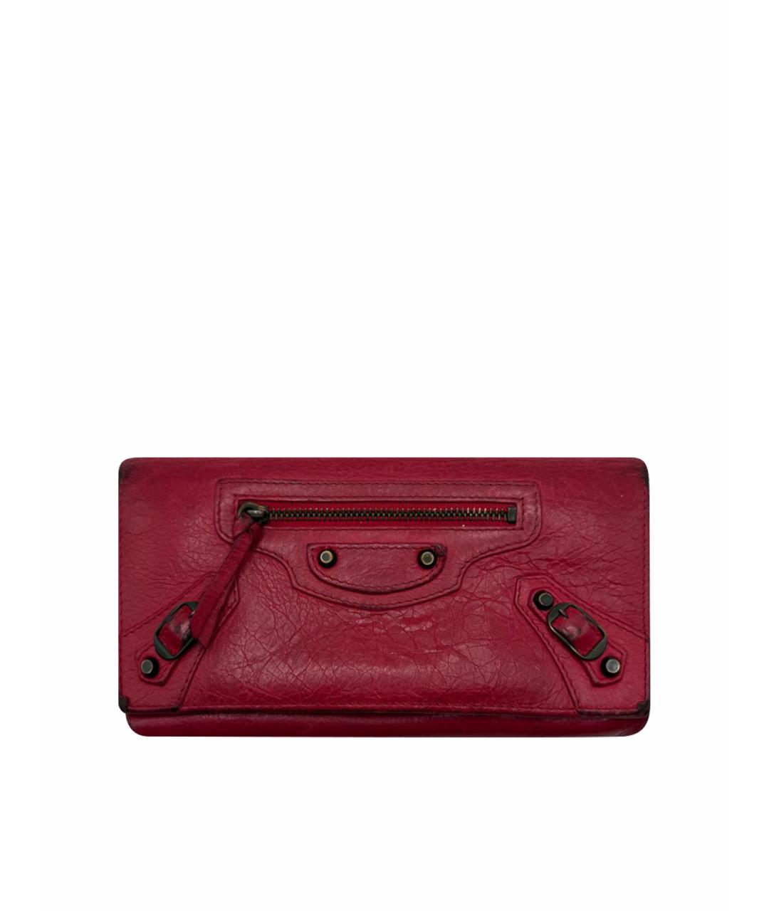 BALENCIAGA Красный кожаный кошелек, фото 9