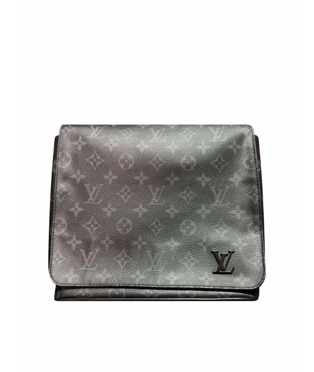 LOUIS VUITTON Черная кожаная сумка на плечо, фото 1