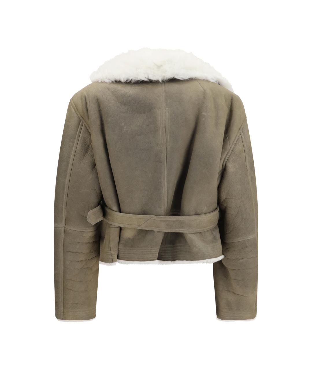 RICK OWENS Серая меховая дубленка, фото 2