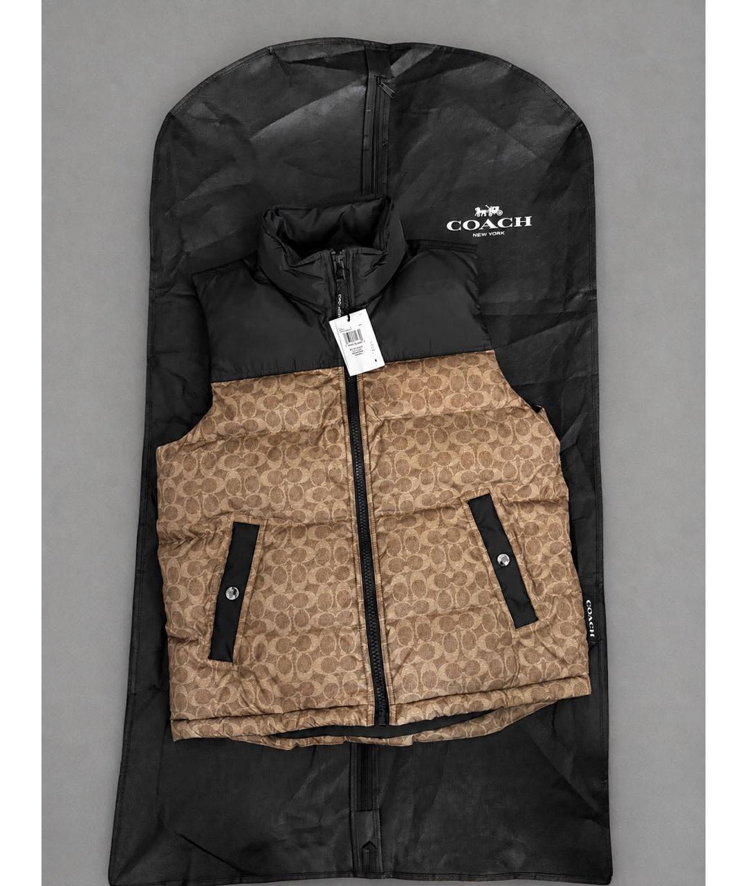 COACH Коричневый жилет, фото 4