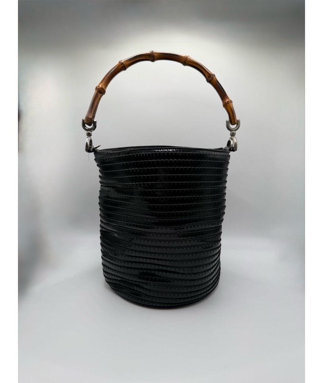 GUCCI Черная кожаная сумка с короткими ручками, фото 3