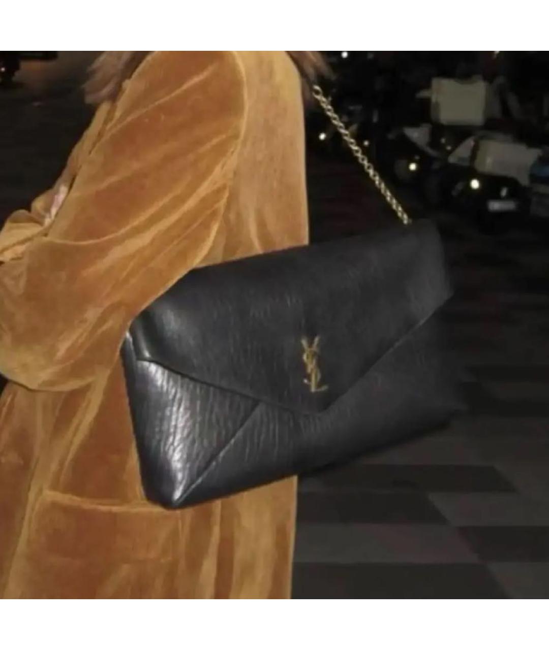 SAINT LAURENT Черная кожаная сумка через плечо, фото 7