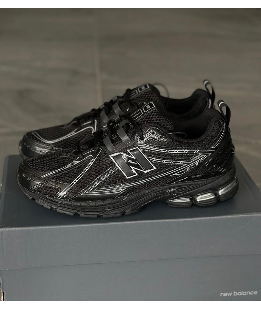 NEW BALANCE Черные текстильные низкие кроссовки / кеды, фото 5