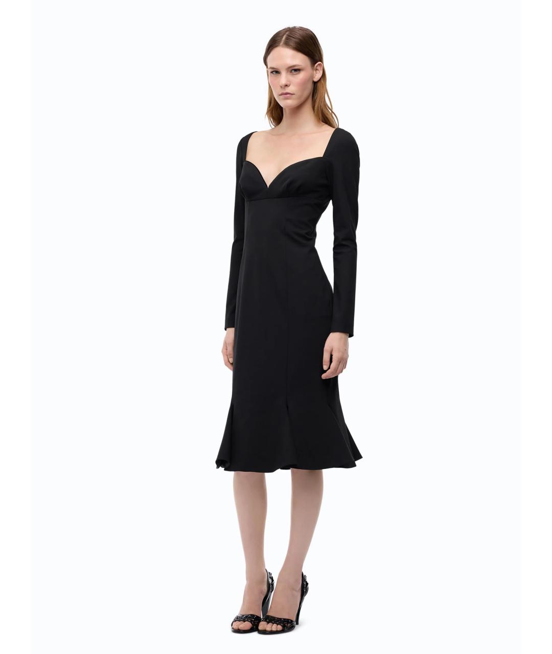 PINKO Черное полиэстеровое коктейльное платье, фото 2
