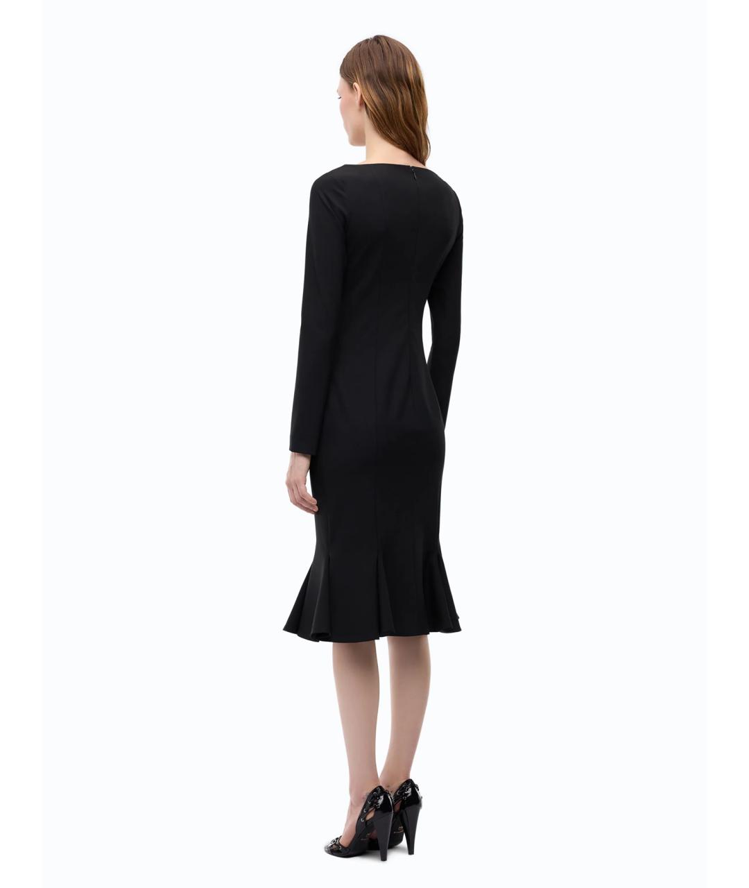 PINKO Черное полиэстеровое коктейльное платье, фото 5