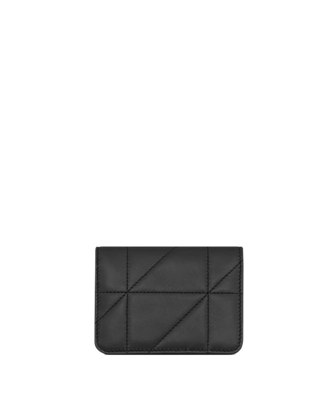 SAINT LAURENT Черный кожаный кошелек, фото 2
