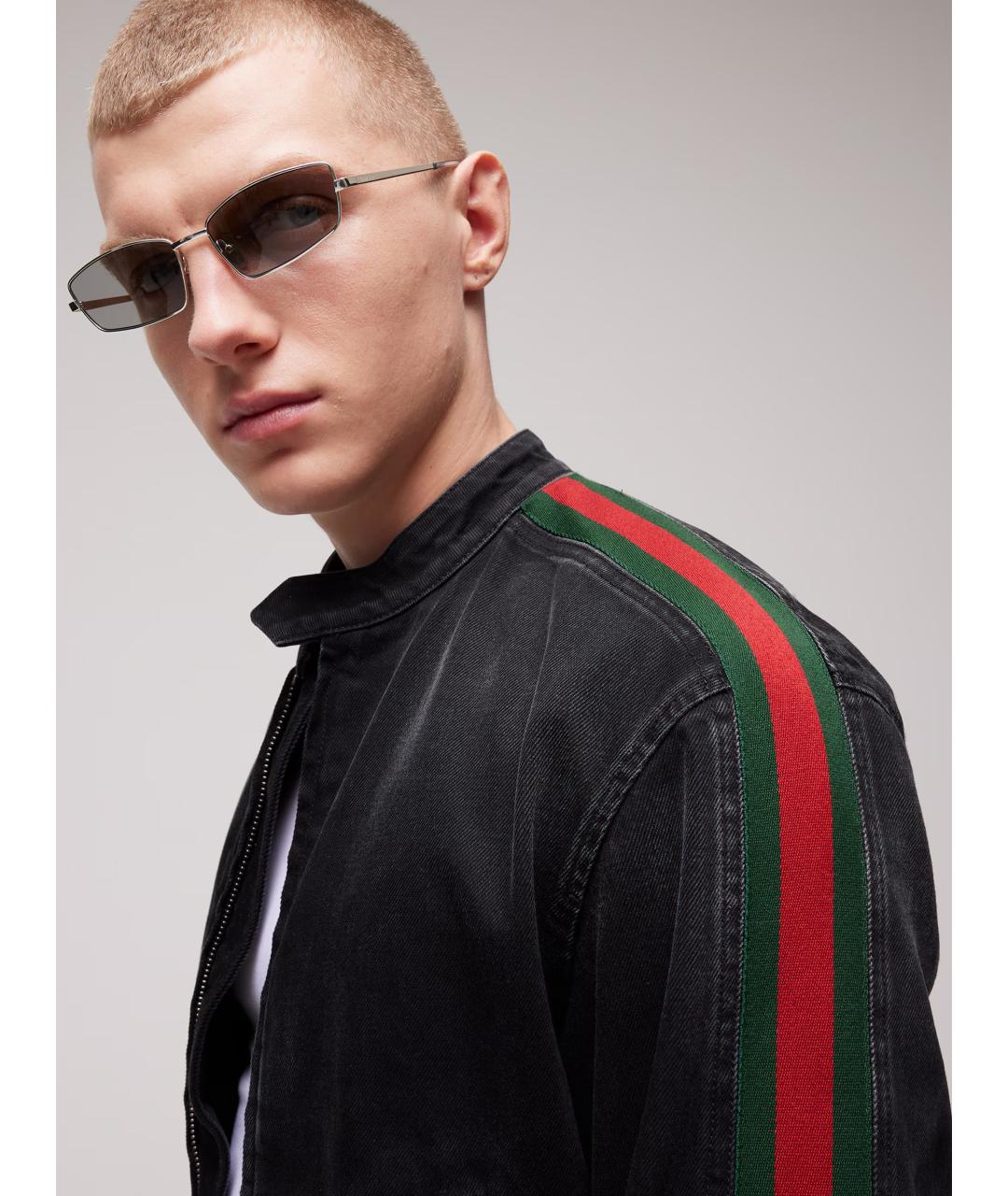 GUCCI Черная хлопковая куртка, фото 4