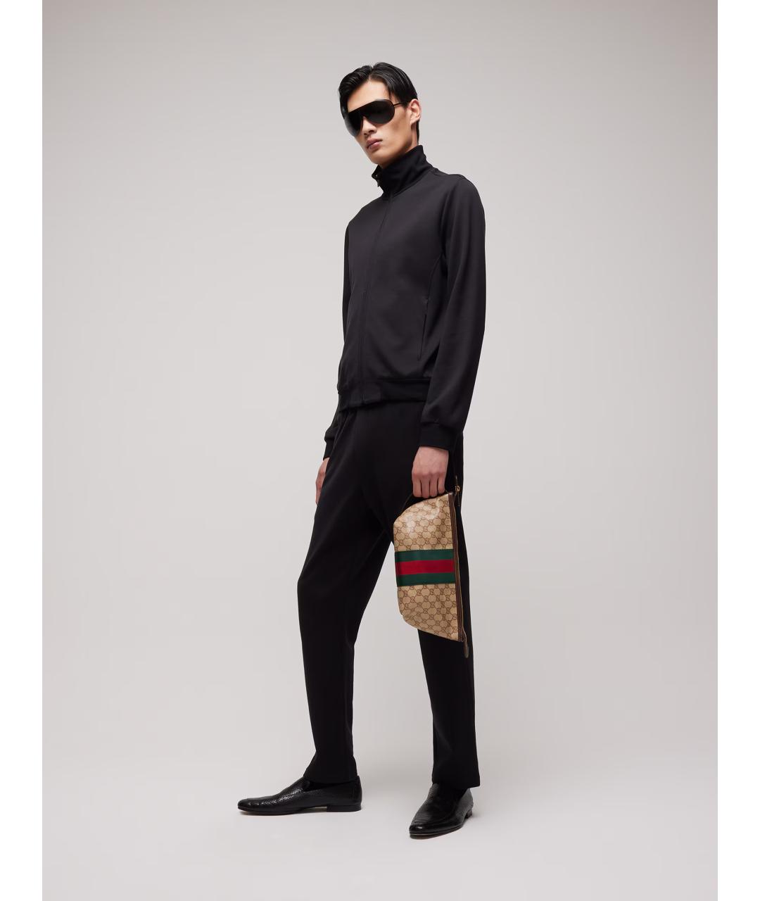 GUCCI Бежевая сумка через плечо из канвы, фото 3