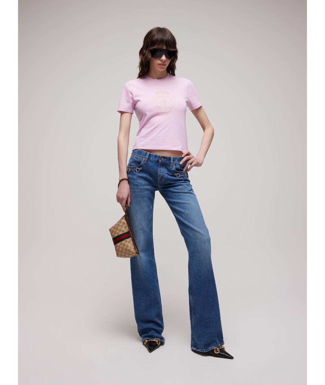 GUCCI Бежевая сумка через плечо из канвы, фото 3